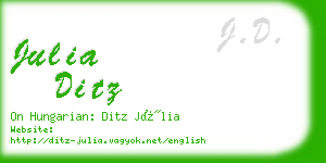 julia ditz business card